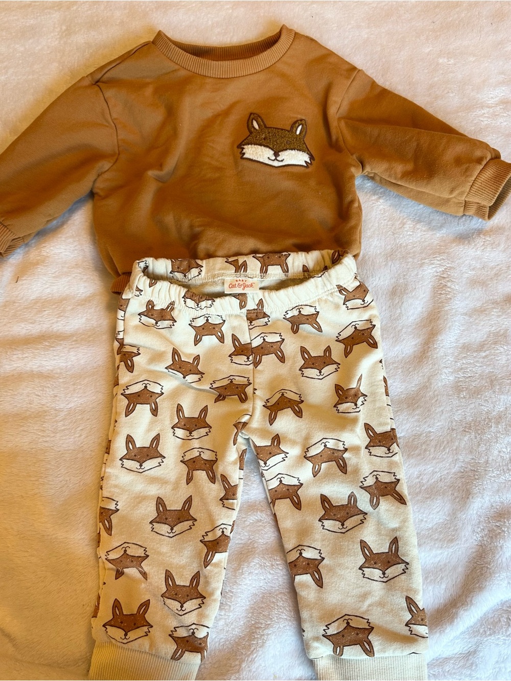 cloud island Beige Baby Bodysuit with Cloud Logo
